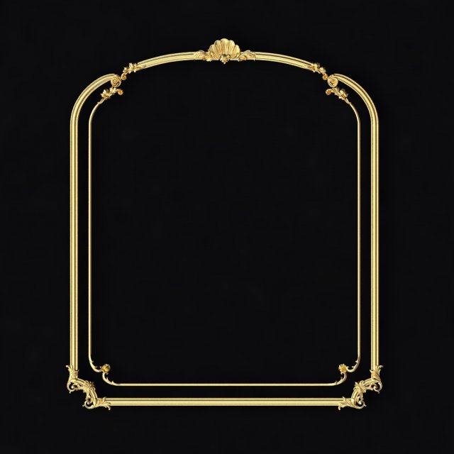 Central decor ornament for furniture 3D Модель .c4d .max .obj .3ds .fbx .stl .blend 
