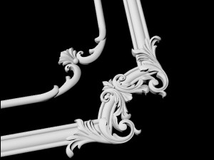 Central decor ornament for furniture 3D Модель