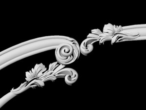 Central decor ornament for furniture 3D Модель