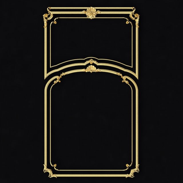Central decor ornament for furniture 3D Модель .c4d .max .obj .3ds .fbx .stl .blend 