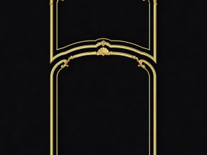 Central decor ornament for furniture 3D Модель