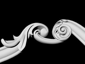 Central decor ornament for furniture Modelo 3D