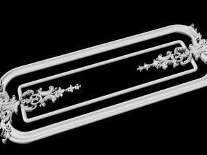 Adorno decorativo central para muebles. Modelo 3D