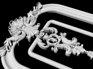 Adorno decorativo central para muebles. Modelo 3D