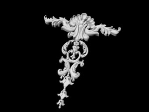 Central decor ornament for furniture 3D Model