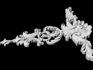 Central decor ornament for furniture 3D Model