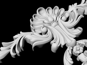 Central decor ornament for furniture 3D Model