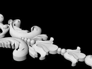 Central decor ornament for furniture 3D Model
