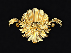 Central decor ornament for furniture 3D Модель