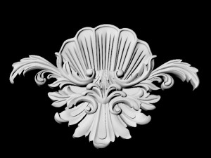 Central decor ornament for furniture 3D Модель