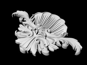 Central decor ornament for furniture 3D Модель