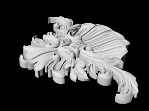 Central decor ornament for furniture 3D Модель