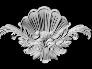 Central decor ornament for furniture 3D Модель