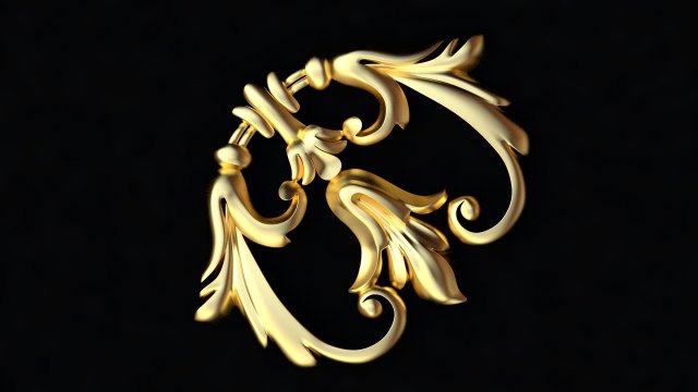 Central decor ornament for furniture Modelo 3D .c4d .max .obj .3ds .fbx .stl .blend 