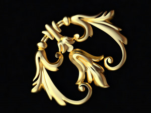 Central decor ornament for furniture 3D Model