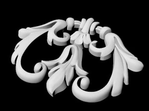 Central decor ornament for furniture 3D Model