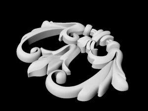 Central decor ornament for furniture 3D Model