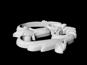Central decor ornament for furniture 3D Model