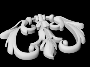 Central decor ornament for furniture Modelo 3D