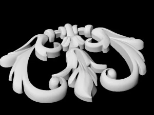 Central decor ornament for furniture 3D Model