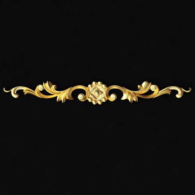 Central decor ornament for furniture 3D Модель .c4d .max .obj .3ds .fbx .stl .blend 