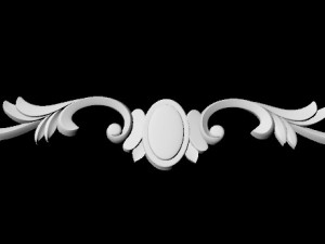 Central decor ornament for furniture 3D Модель
