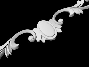 Central decor ornament for furniture 3D Модель