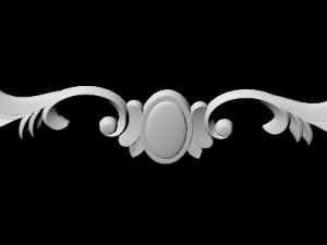 Central decor ornament for furniture 3D Модель