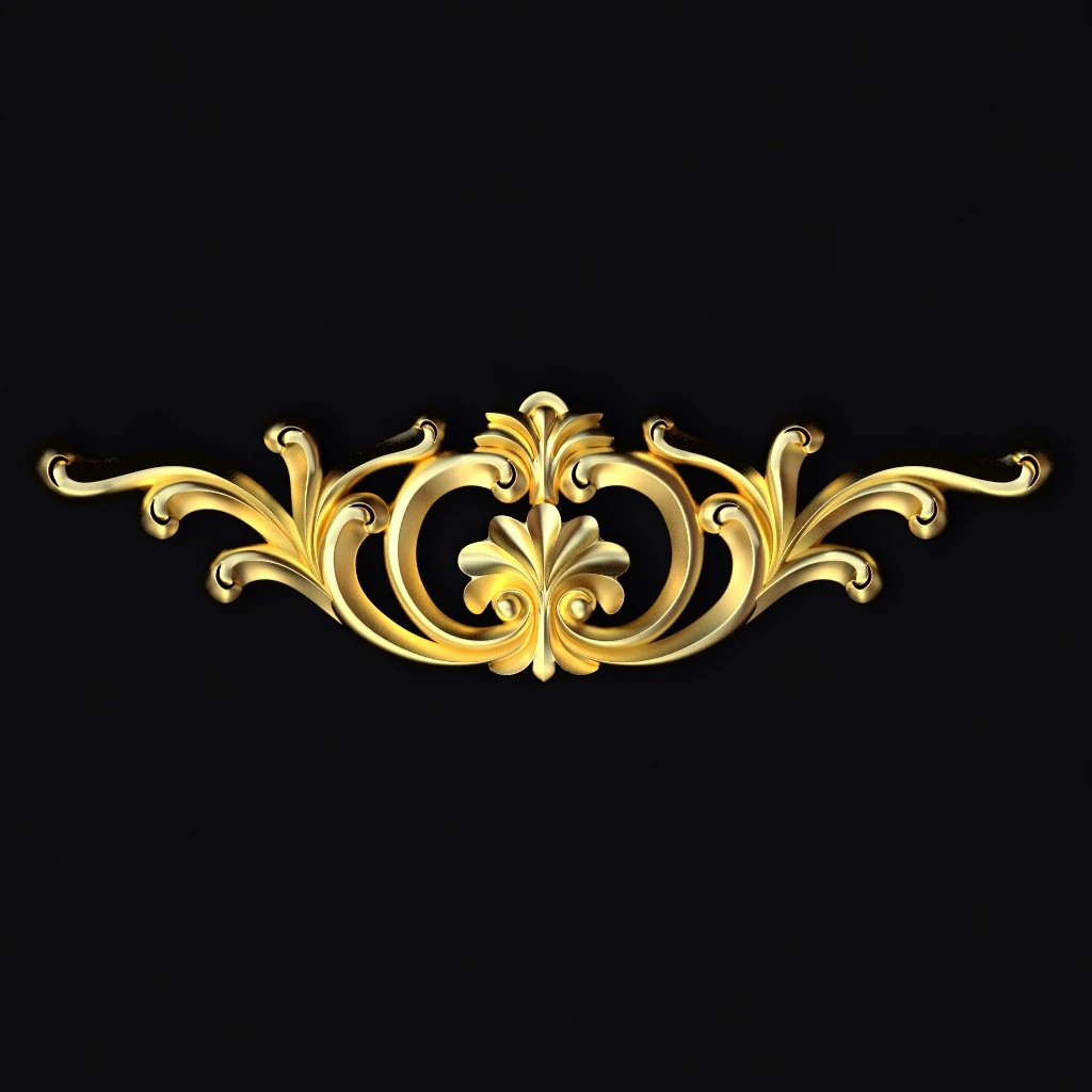 Central decor ornament for furniture 3D Model .c4d .max .obj .3ds .fbx .stl .blend 