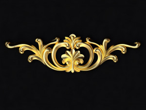 Central decor ornament for furniture 3D Модель