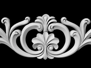 Central decor ornament for furniture 3D Model