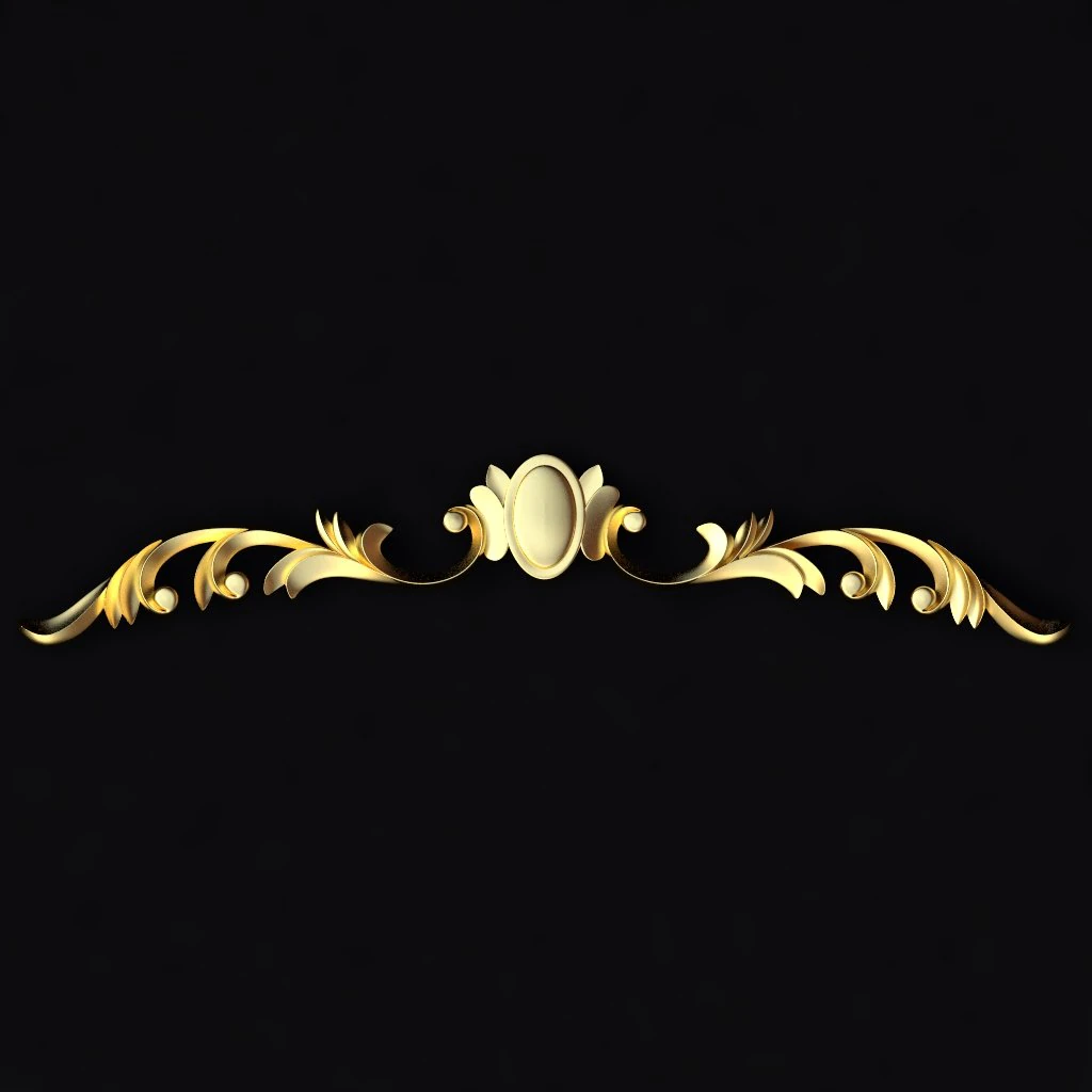 Central decor ornament for furniture 3D Model .c4d .max .obj .3ds .fbx .stl .blend