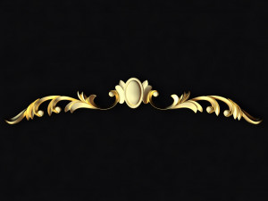 Central decor ornament for furniture 3D-Modell