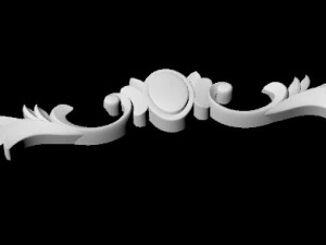 Central decor ornament for furniture 3D Model