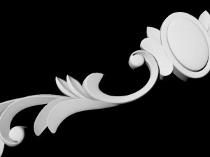 Central decor ornament for furniture 3D Model