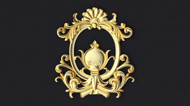 Central decor ornament for furniture 3D 모델 .c4d .max .obj .3ds .fbx .stl .blend 