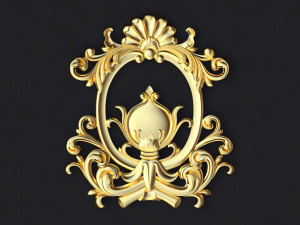 Central decor ornament for furniture 3D Model