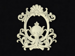 Central decor ornament for furniture 3D 모델