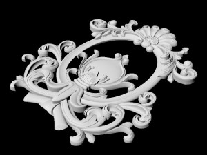 Central decor ornament for furniture 3D 모델