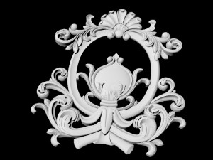 Central decor ornament for furniture 3D 모델