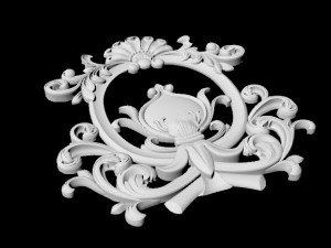 Central decor ornament for furniture 3D 모델