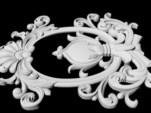 Central decor ornament for furniture 3D 모델