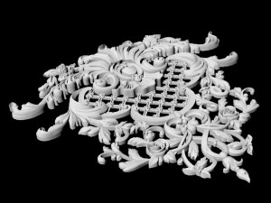 Central decor ornament for furniture 3D Modell