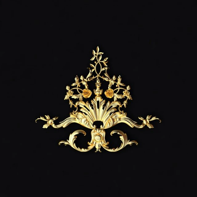 फर्नीचर के लिए केंद्रीय सजावट आभूषण 3D मॉडल .c4d .max .obj .3ds .fbx .stl .blend