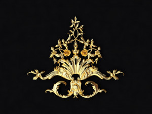 Central decor ornament for furniture 3D 모델