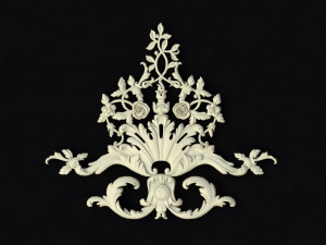 Central decor ornament for furniture 3D 模型