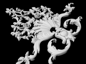 Central decor ornament for furniture 3D 模型