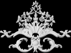 Central decor ornament for furniture 3D 模型