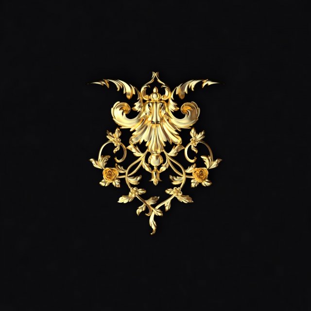 Central decor ornament for furniture Model 3D .c4d .max .obj .3ds .fbx .stl .blend 