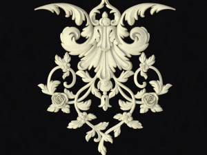 Central decor ornament for furniture Model 3D